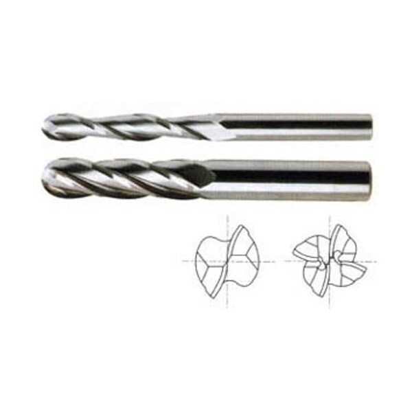 Yg-1 Tool 2 Flute Long Length Ball Nose Tialn-Extreme Coated Carbide 50558TE - main
